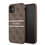 variatie Guess Logo Stripe iPhone 11 Backcase – Bruin