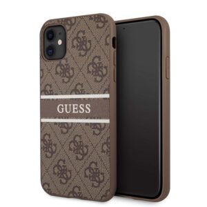 GUESS Logo Stripe iPhone 11 Backcase - Bruin 1