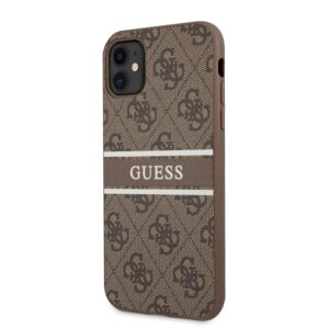 GUESS Logo Stripe iPhone 11 Backcase - Bruin 2