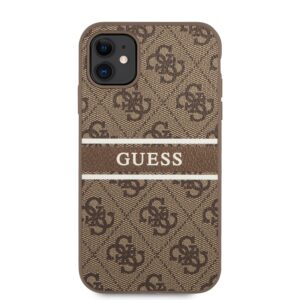 GUESS Logo Stripe iPhone 11 Backcase - Bruin 3