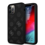 variatie Guess Silicone Tone on Tone iPhone 12 Pro – 12 Telefoonhoesje – Zwart