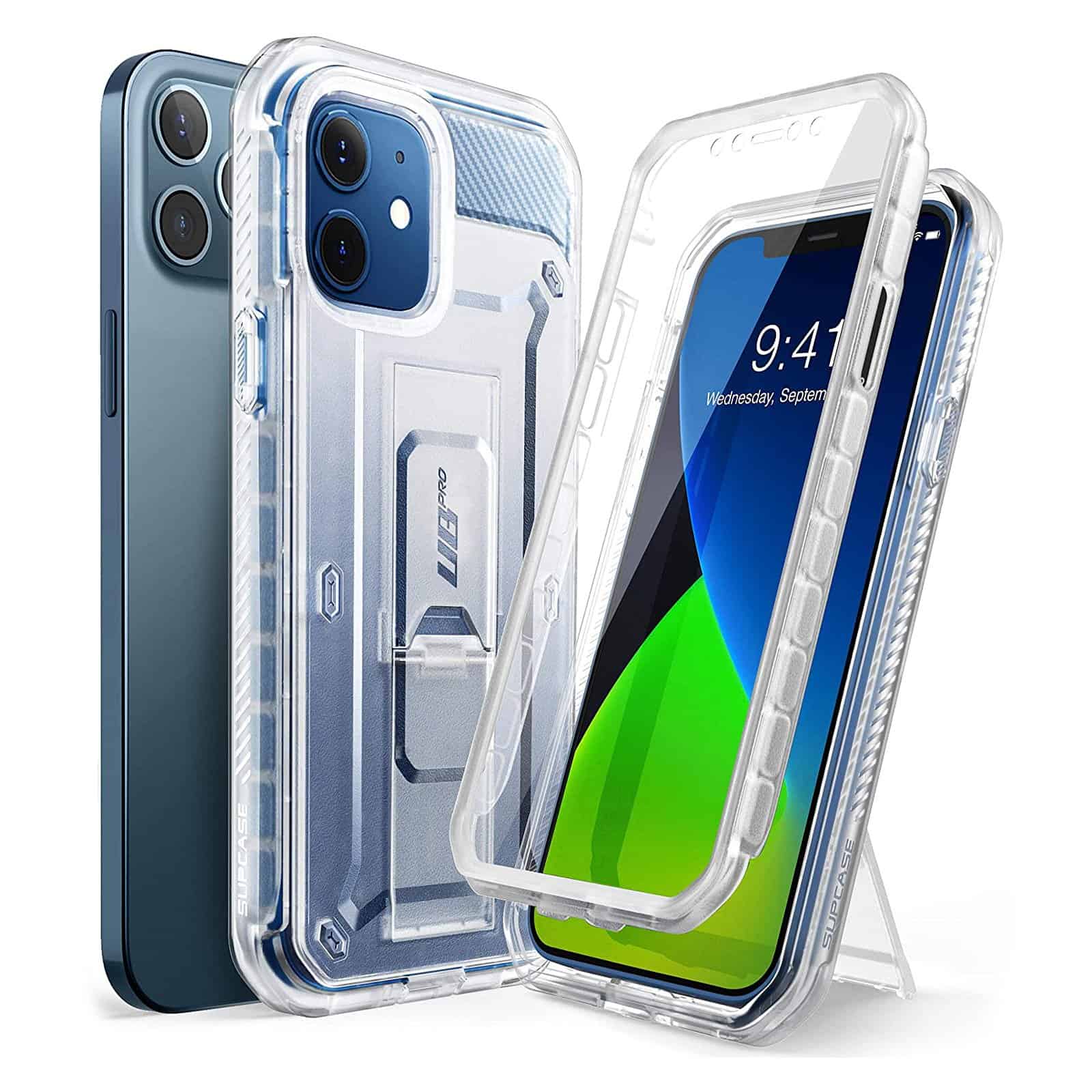 SUPCASE 360° Extreme Hoesje & Screen Protector iPhone 12 12 Pro - Frost 1