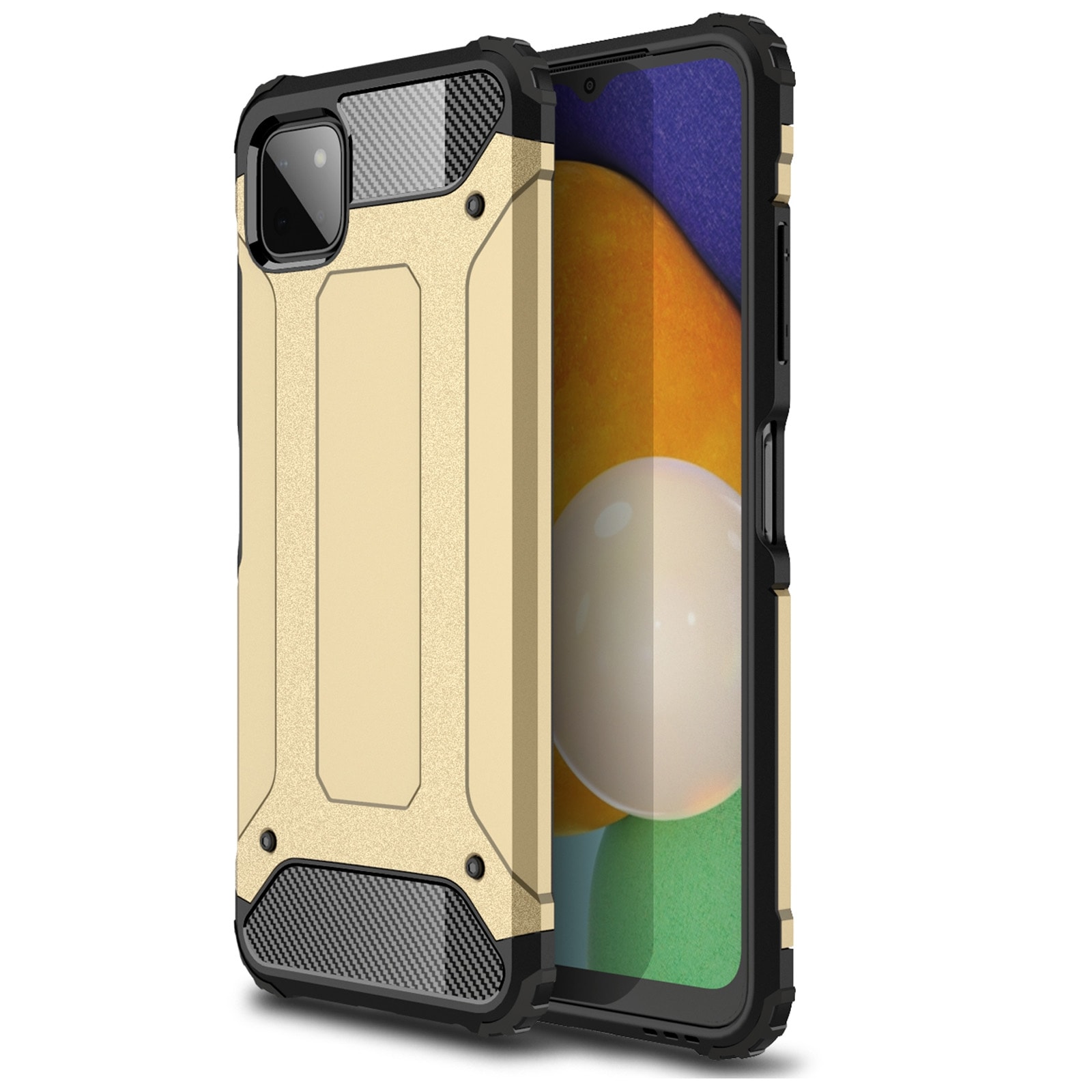 Stevige Hybrid Hoesje Samsung Galaxy A22 5G - Goud 1