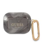 variatie Guess Glinsterend Marmerlook AirPods Pro Case – Zwart
