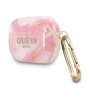 GUESS Shiny Marmer Hoesje AirPods Pro - Roze 3
