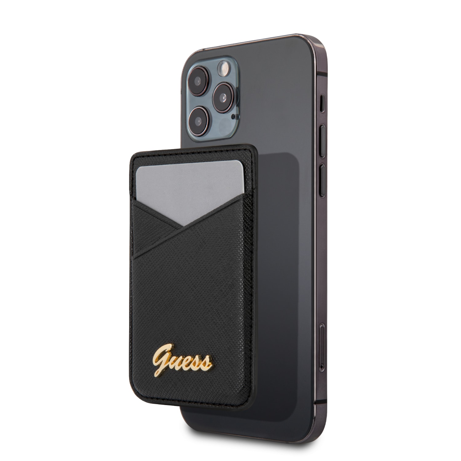 GUESS Magsafe Kaarhouder Case - Zwart 1