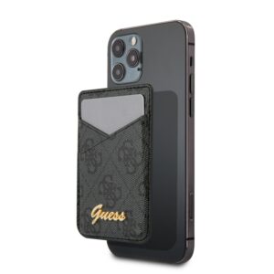 GUESS Magsafe Kaarhouder Hoesje - Grijs 1