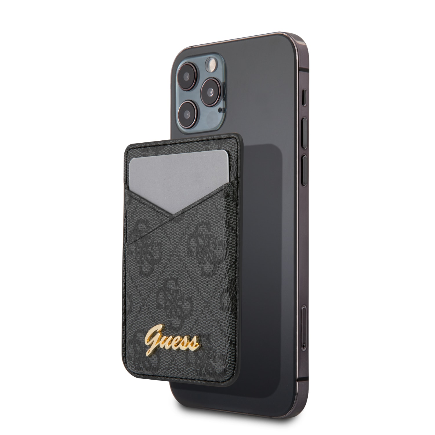 GUESS Magsafe Kaarhouder Hoesje - Grijs 1