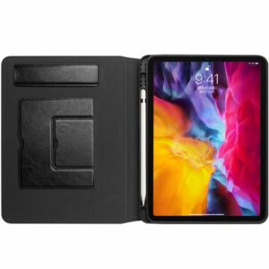 Qialino Luxe Leren Smart Case Hoes iPad Pro 2021 2020 - Pencilhouder - Zwart 2