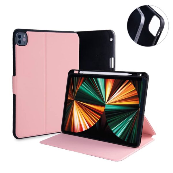 SmartCover Hoes iPad Pro 12.9 (2021) - 12.9 inch - Pencil Houder - Roze 1