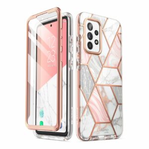 1-COSMO-360°-Screen-Protector-Hoesje-Samsung-A52-A52s-Marble-Wit-1