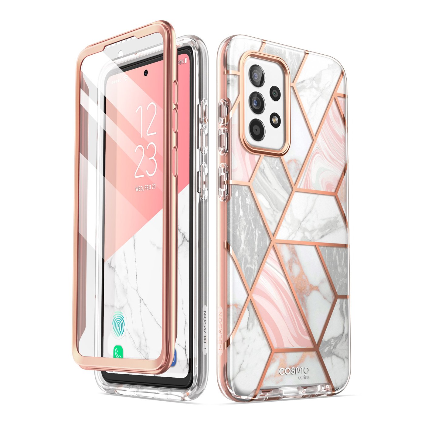 Cosmo 360 hoesje met screenprotector Samsung A53 - Marmer