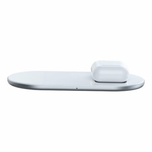 Baseus Simple Pro 2in1 15W Wireless Charger Smartphone en AirPods - Wit 2