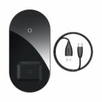 variatie Baseus Simple Pro 2in1 15W Wireless Charger Smartphone en AirPods – Zwart
