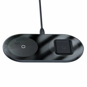 Baseus Simple Pro 2in1 15W Wireless Charger Smartphone en AirPods - Zwart 2