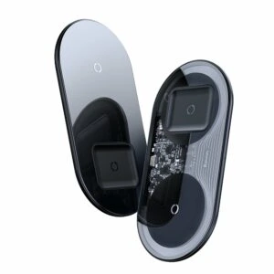Baseus Simple Pro 2in1 15W Wireless Charger Smartphone en AirPods - Zwart 3