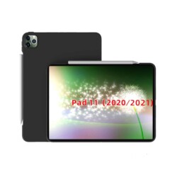Siliconen Back Cover Tablethoes iPad Pro 11 inch - 2022 / 2021 / 2020 - Matzwart