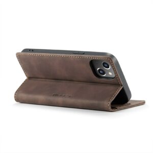Caseme Retro Bookcase iPhone 13 - Donkerbruin 4