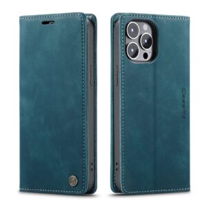 Caseme Retro Bookcase iPhone 13 Pro - Blauw 2