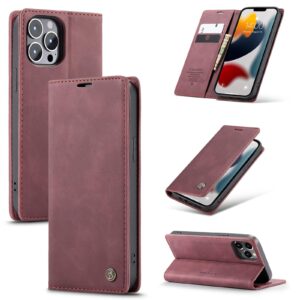 Caseme Retro Bookcase iPhone 13 Pro - Paars 1