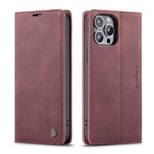 Caseme Retro Bookcase iPhone 13 Pro - Paars 2