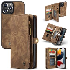 Caseme vintage Portemonnee Hoesje iPhone 13 Pro – Bruin
