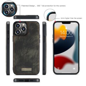 Caseme Vintage Portemonnee Hoesje iPhone 13 Pro - Zwart 4