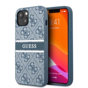 Guess 4G Stripe Logo Backcover Hoesje iPhone 13 Mini – Blauw