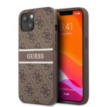 variatie Guess 4G Stripe Logo Backcover Hoesje iPhone 13 Mini – Bruin