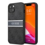 variatie Guess 4G Stripe Logo Backcover Hoesje iPhone 13 Mini – Grijs