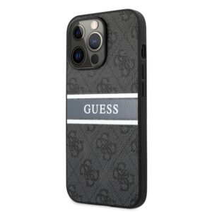 GUESS 4G Stripe Logo Backcover Hoesje iPhone 13 Pro - Grijs 2