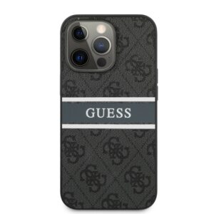 GUESS 4G Stripe Logo Backcover Hoesje iPhone 13 Pro - Grijs 3