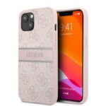 variatie Guess 4G Stripe Logo Backcover Hoesje iPhone 13 Mini – Roze