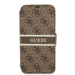 GUESS 4G Stripe Logo Bookcase iPhone 13 - Bruin 3