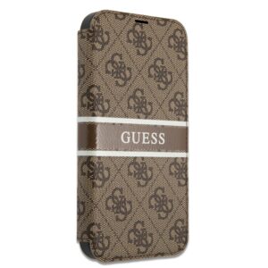 GUESS 4G Stripe Logo Bookcase iPhone 13 - Bruin 4