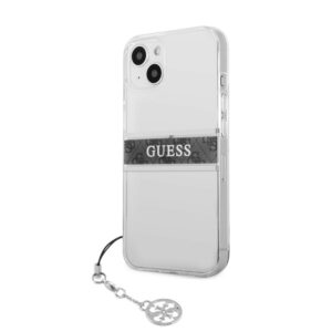 GUESS Charms Transparant Backcover iPhone 13 Hoesje - Grijs 2