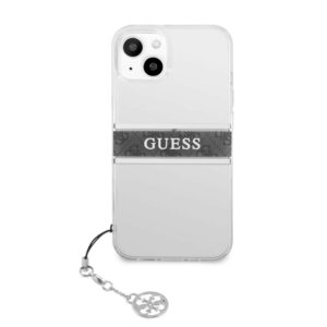 GUESS Charms Transparant Backcover iPhone 13 Hoesje - Grijs 3