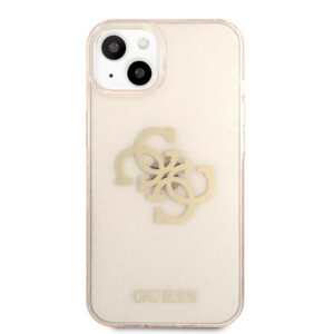 GUESS Glitters Backcover iPhone 13 Hoesje - Goud 3