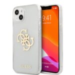 variatie Guess Glitters Backcover iPhone 13 Hoesje – Transparant