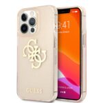 variatie Guess Glitters Backcover iPhone 13 Pro Hoesje – Goud