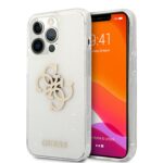 variatie Guess Glitters Backcover iPhone 13 Pro Hoesje – Transparant