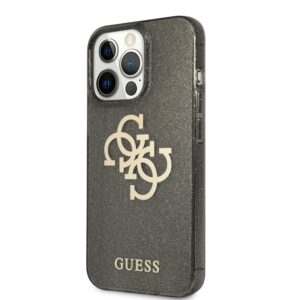 GUESS Glitters Backcover iPhone 13 Pro Hoesje - Zwart 2