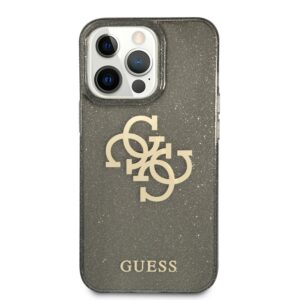 GUESS Glitters Backcover iPhone 13 Pro Hoesje - Zwart 3