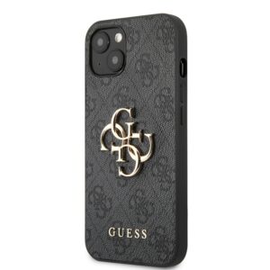 GUESS Golden Logo Backcover iPhone 13 Hoesje - Grijs 2