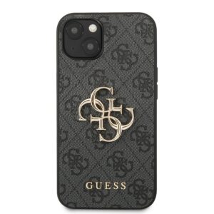 GUESS Golden Logo Backcover iPhone 13 Hoesje - Grijs 3