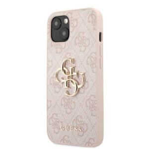 GUESS Golden Logo Backcover iPhone 13 Hoesje - Roze 2