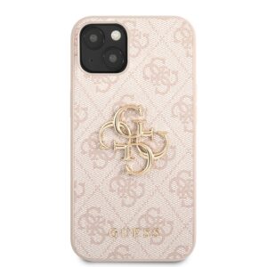 GUESS Golden Logo Backcover iPhone 13 Hoesje - Roze 3