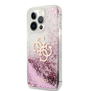 GUESS Liquid Glitters Backcover iPhone 13 Pro Hoesje - Roze 2