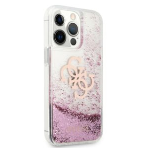 GUESS Liquid Glitters Backcover iPhone 13 Pro Hoesje - Roze 4