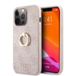 variatie Guess Logo Backcover met Ringhouder iPhone 13 Pro Max – Roze